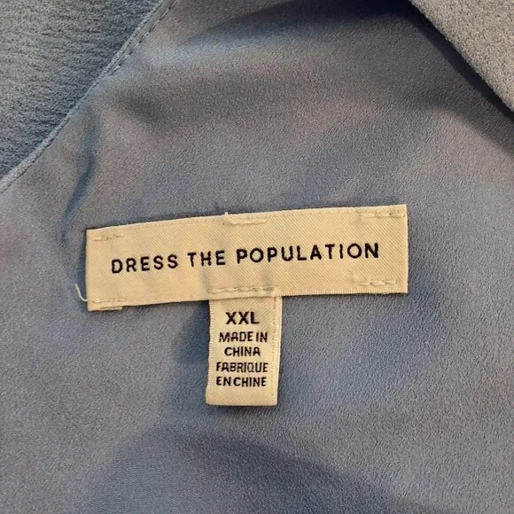 Dress The Population Jordan Dress Semi-Formal Sky Blue Sz XXL